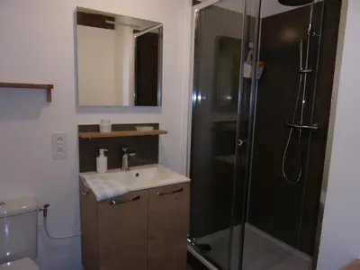 Salle de bains dans l'établissement Chambres d'Hôtes La Chouette