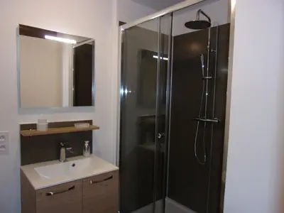 Salle de bains dans l'établissement Chambres d'Hôtes La Chouette
