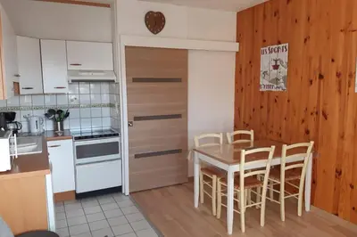 Cuisine ou kitchenette dans l'établissement STUDIO PIEDS PISTES