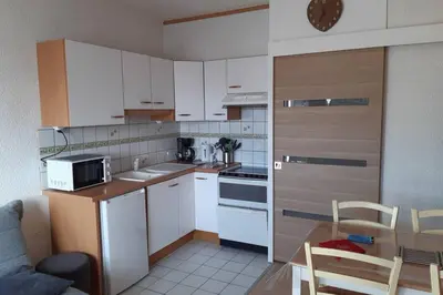 Cuisine ou kitchenette dans l'établissement STUDIO PIEDS PISTES
