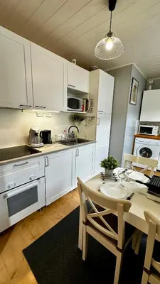 Cuisine ou kitchenette dans l'établissement Le Buisson