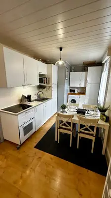 Cuisine ou kitchenette dans l'établissement Le Buisson