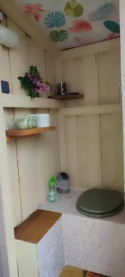 Cuisine ou kitchenette dans l'établissement carazen , caravane chauffée