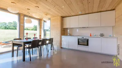 Cuisine ou kitchenette dans l'établissement Chalet des Marmottes