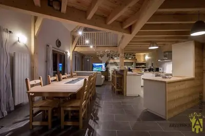 Cuisine ou kitchenette dans l'établissement Gîte du Père François
