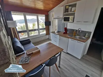 Cuisine ou kitchenette dans l'établissement Résidence Terre de Haut