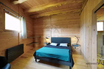 Un ou plusieurs lits dans un hébergement de l'établissement Grande Cabane du Lac