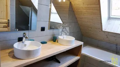 Salle de bains dans l'établissement Chalet Nid Nous