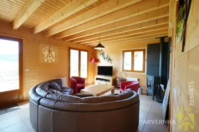 Coin salon dans l'établissement Chalet de Solène