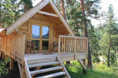 Jardin de l'établissement Hôtel Lodge du Lac Chambon