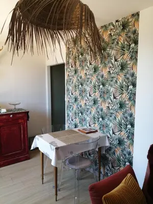 Coin salon dans l'établissement Chalet Dionysos