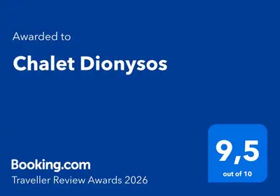 Certificat, récompense, panneau ou autre document affiché dans l'établissement Chalet Dionysos