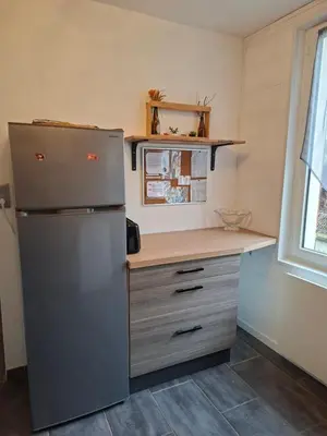 Cuisine ou kitchenette dans l'établissement La Bourboule