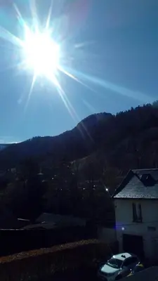 Vue générale sur la montagne ou vue sur la montagne depuis l'appartement