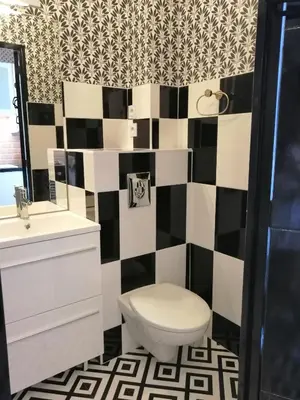 Salle de bains dans l'établissement Villa Étienne