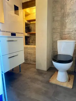 Salle de bains dans l'établissement Gîte Chez Zoa