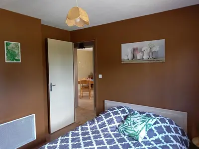 Un ou plusieurs lits dans un hébergement de l'établissement Domaine de Vaulatour.