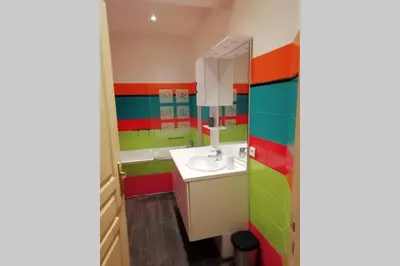 Salle de bains dans l'établissement Tulle : bel appartement lumineux en centre ville