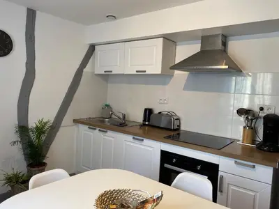 Cuisine ou kitchenette dans l'établissement Aventurine
