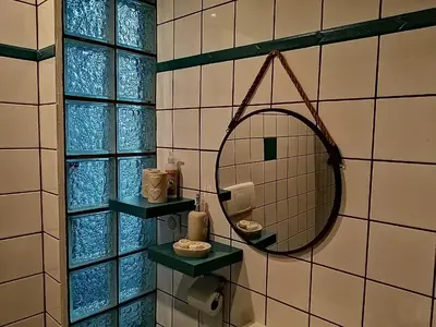 Salle de bains dans l'établissement La maison O kiwis - Chambres d'hôtes