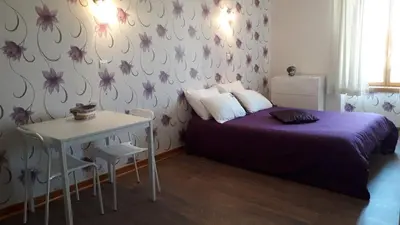 Un ou plusieurs lits dans un hébergement de l'établissement La Maison en Cézallier - Purple