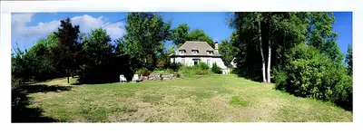 Jardin de l'établissement Maison confortable avec vue sur la montagne à Le Fau