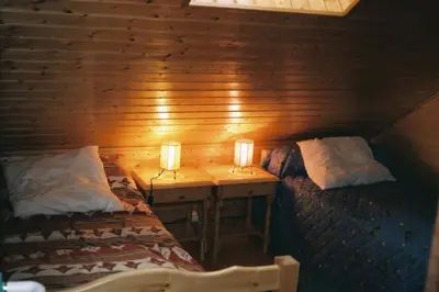 Un ou plusieurs lits dans un hébergement de l'établissement chalet jennifer