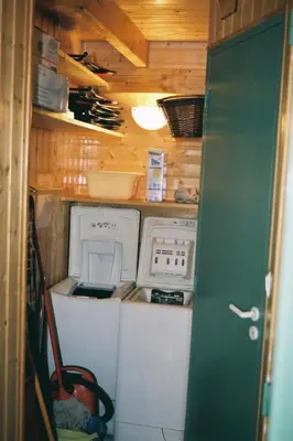 Cuisine ou kitchenette dans l'établissement chalet jennifer