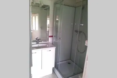 Salle de bains dans l'établissement Maison de montagne