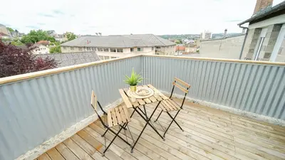 Balcon ou terrasse dans l'établissement Cosy Apparts Brive