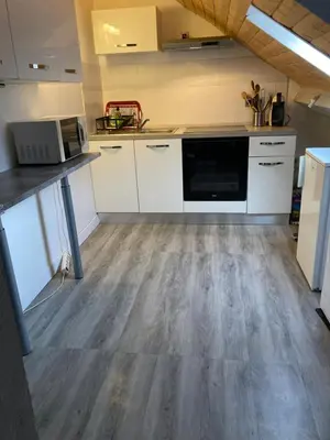 Cuisine ou kitchenette dans l'établissement Appartement F3