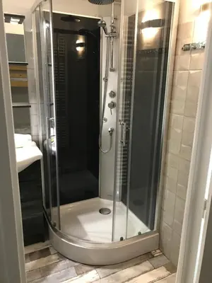 Salle de bains dans l'établissement Appartement au pied des pistes