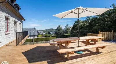 Balcon ou terrasse dans l'établissement Gîte de Granit GRIS