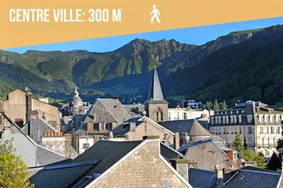 Vue générale sur la montagne ou vue sur la montagne depuis l'appartement