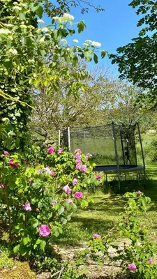 Jardin de l'établissement Douceur d eau gite de charme avec piscine couverte chauffée 28 degré Padirac rocamadour