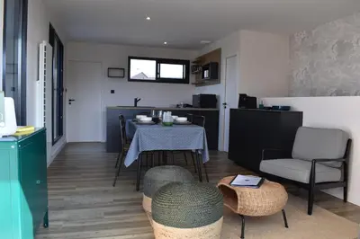 Cuisine ou kitchenette dans l'établissement Gîte Nuvole