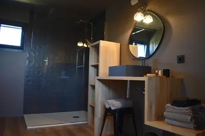 Salle de bains dans l'établissement Gîte Nuvole