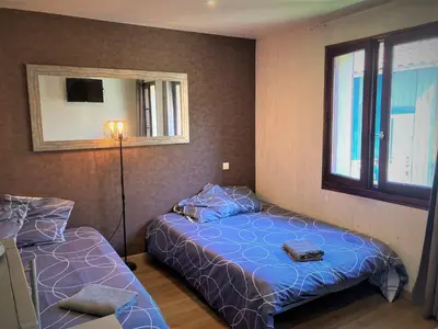 Un ou plusieurs lits dans un hébergement de l'établissement Appartement double centre de LIMOGES