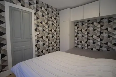 Un ou plusieurs lits dans un hébergement de l'établissement Villa Jean Julien - Le Capucin - Wifi - 1 chambre - 4 personnes