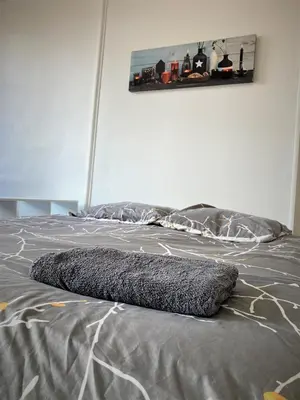 Un ou plusieurs lits dans un hébergement de l'établissement STUDIO double dans centre de LIMOGES WIFI