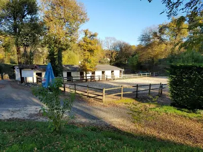 Jardin de l'établissement Chalets et mobilhomes les Tourterelles