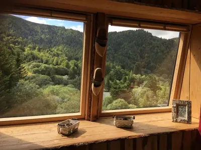 Vue générale sur la montagne ou vue sur la montagne depuis l'appartement