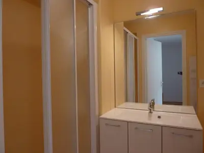 Salle de bains dans l'établissement Duplex rénové 3 pièces, 6 pers., lumineux, Mont-Dore - FR-1-608-30