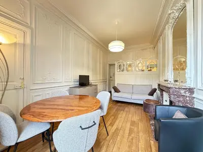 Coin salon dans l'établissement Appartement T2 au Mont-Dore, 4 pers, vue montagne - FR-1-608-108
