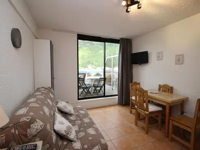 Coin salon dans l'établissement Studio confortable 4 pers au Mont-Dore - FR-1-608-148