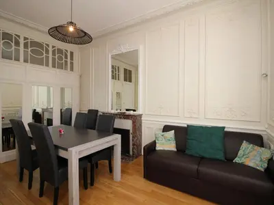 Coin salon dans l'établissement Appart. T2 au Mont-Dore, 4 pers., parc et montagne - FR-1-608-115