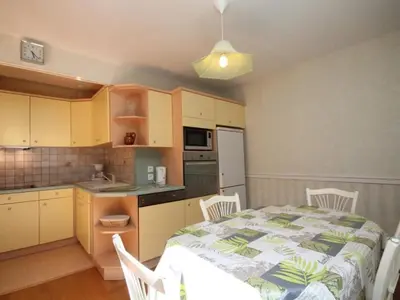 Cuisine ou kitchenette dans l'établissement Beau duplex 3 pièces avec balcon, parking et wifi au Mont Dore - FR-1-608-187