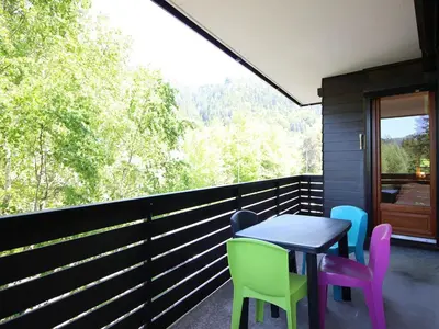 Balcon ou terrasse dans l'établissement Mont-Dore T2 avec Balcon et Garage Privé - FR-1-608-133