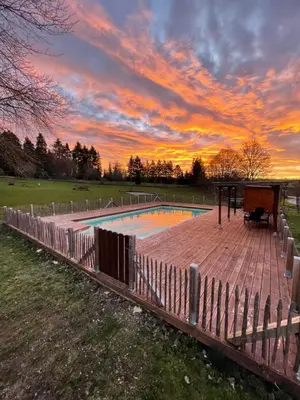 Lever ou coucher de soleil vu de le B&B/chambre d'hôtes ou à proximité