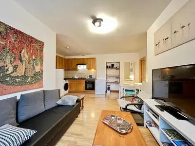 Cuisine ou kitchenette dans l'établissement La Bourboule: T3 Confort, Parking, WiFi - FR-1-608-14